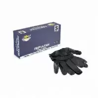 Виниловые одноразовые перчатки Aviora, ЧЕРНЫЕ, размер S, 100 шт. в магазине yu39.ru