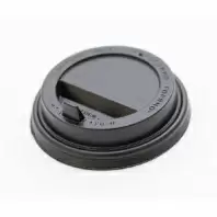Крышка для стакана с носиком, диаметр 80 мм, черная, 100 штук в упаковке в магазине yu39.ru