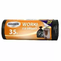 Мешки для мусора Grosik HD, черные, 35 л., 50 шт.