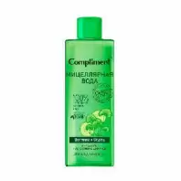Мицеллярная вода Compliment Green Only Центелла и Огуруц для лица, глаз и губ очищение и успокаивающий уход, 400 мл.