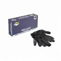 Виниловые одноразовые перчатки Aviora, ЧЕРНЫЕ, размер M, 100 шт. в магазине yu39.ru