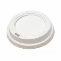 Крышка для стакана, диаметр 80 мм, с отверстием, белая, 100 штук в магазине yu39.ru
