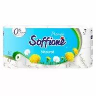 Туалетная бумага Soffione Premio, 8 рул., 3 сл., белая в магазине yu39.ru