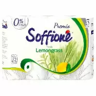 Туалетная бумага Soffione Lemongrass, 12 рул., 3 сл., жёлтая в магазине yu39.ru