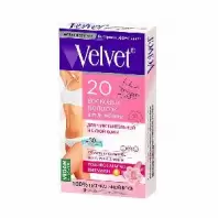 Восковые полоски Velvet для чувствительной и сухой кожи, 20 шт.