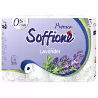 Туалетная бумага Soffione Lavender, 12 рул., 3сл., фиолетовая в магазине yu39.ru