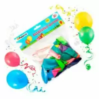 Воздушные шарики Paterra круглые разноцветные без рисунка, d=30 см., 30 шт. в магазине yu39.ru