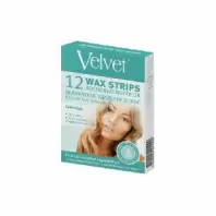 Velvet Восковые полоски для лица Деликатное удаление волос, 12 шт.