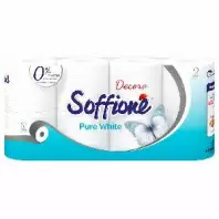 Туалетная бумага Soffione Pure white, 8 рул., 2 сл., белая в магазине yu39.ru