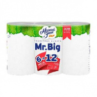 Туалетная бумага Мягкий знак Mr.Big 6=12 рул., 2 сл., белая в магазине yu39.ru